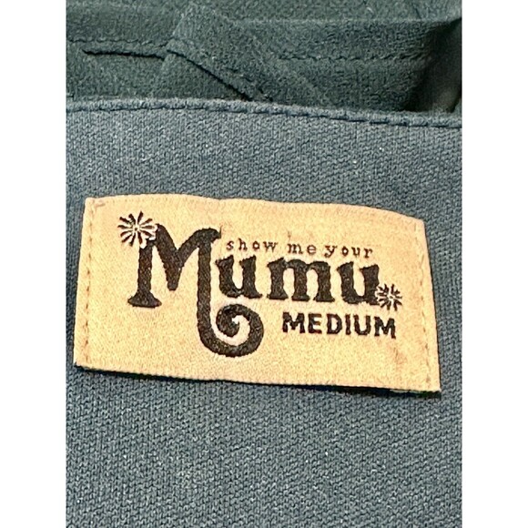 Show Me Your Mumu Women’Size M Sophia Wrap Green Maxi Dress Flutter Sleeve - Picture 13 of 15